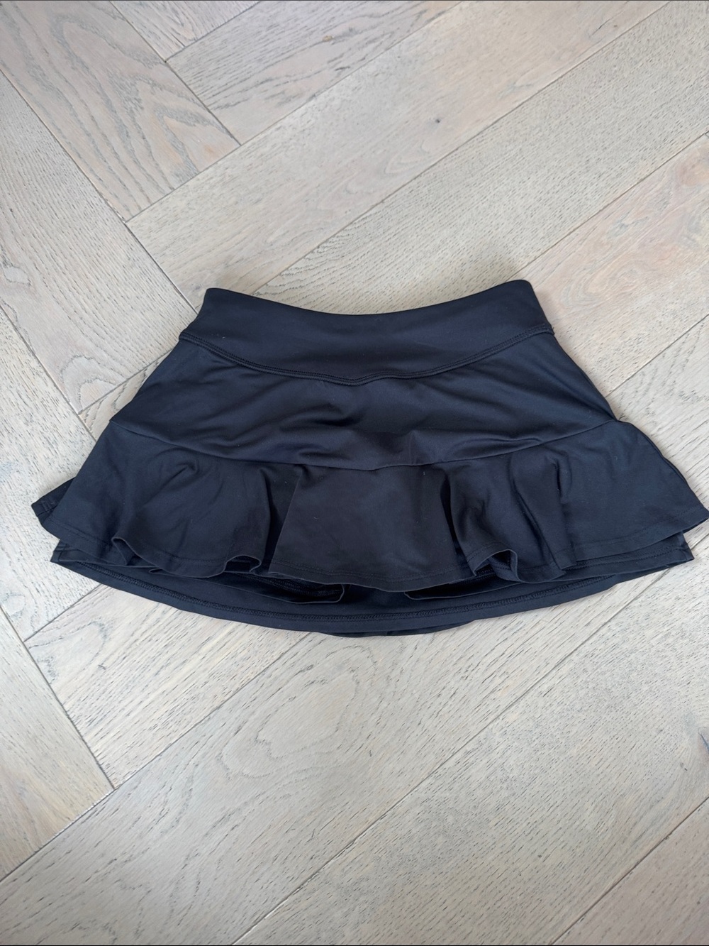 all in motion Black Ruffle Mini Skirt